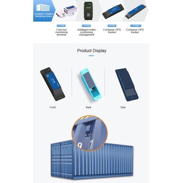 Blue Plastic Container GPS Tracker Dustproof with 12000MAH battery