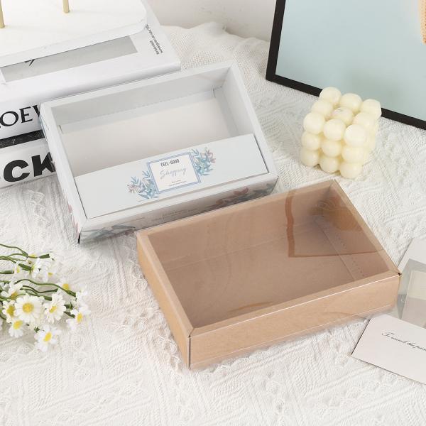 Custom High-Quality Personalized Clothing Gift Box for Sock Underwear Clothing Accessories Packaging Sleeve Design With Window