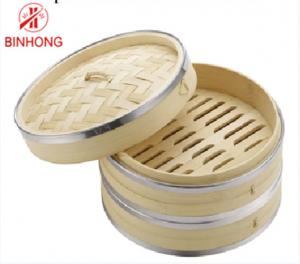 China Durable SS Edge 18cm Bamboo Steamer Basket on sale