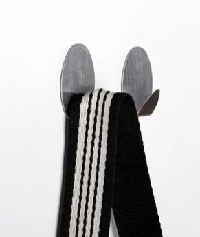 Stainless Steel Modern Bathroom Towel Hooks Heavy Duty Adhesive Wall Hooks