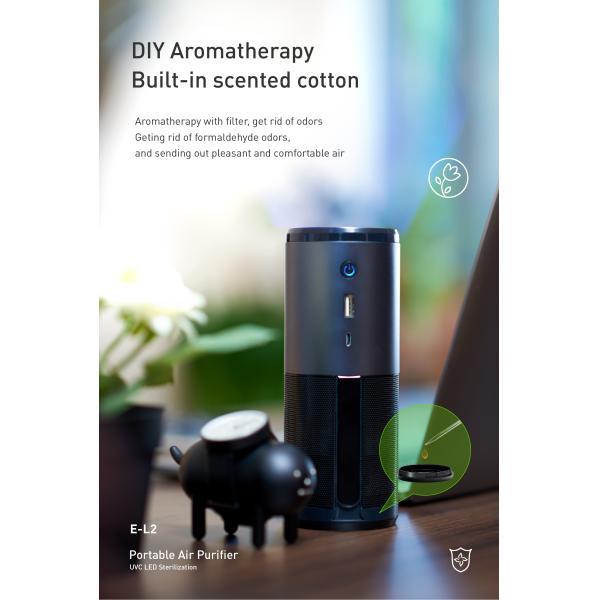 Homefish 4 In 1 Activated Charcoal Negative Ion HEPA Air Purifier Micro USB Charging