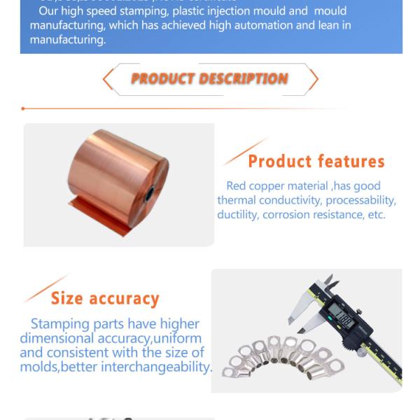 SC Tinned Copper Cable Lugs Ring Connectors AWG10-5/16 2.5-1000mm2 Battery Terminal Crimping Lug for Automotive Marine Solar