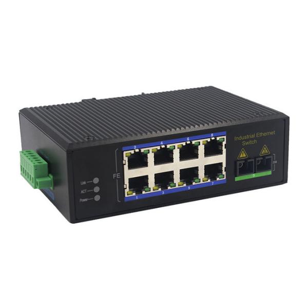 UT18FP-SC20 unmanaged industrial 8x10/100Base-Tx POE+ 1x100M-Fx SC ethernet switch DIN Rail