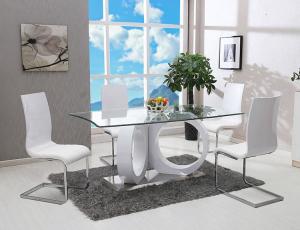 Simple 0.35CBM 50kgs 76cm Solid Wood Dining Table Set