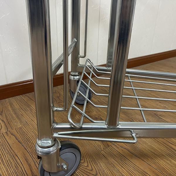 Transport Housekeeping Trolleys Tally Of Cargo Lightweight Folding Heavy Duty Warehouse Trolley