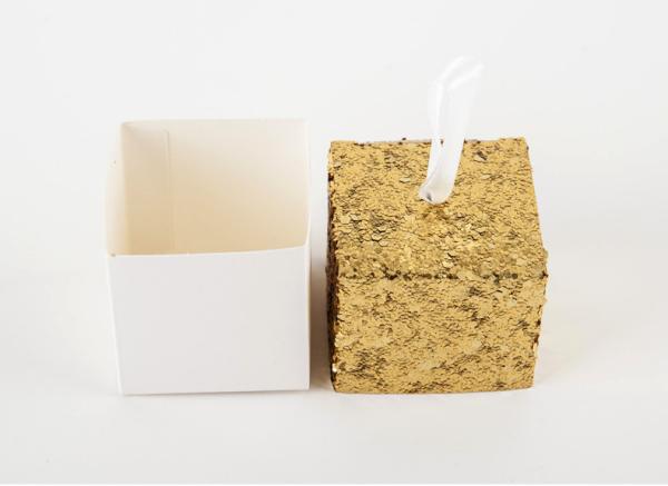 Quality Gold Silver Glitter Gift Box Wholesale Glitter Surprise Box with Ribbon for sale