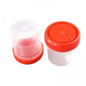 China 40ml/60ml Graduated Urine Collection Container Urine Sample Cup on sale
