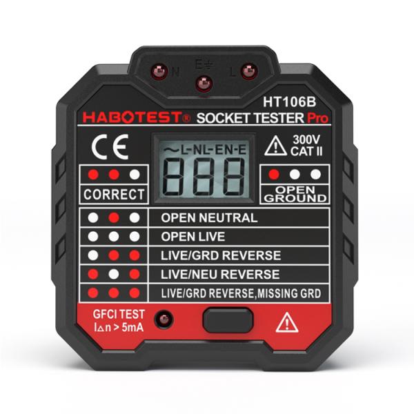 110/220V Power Socket Tester , Socket Outlet Checker With Voltage Measurement