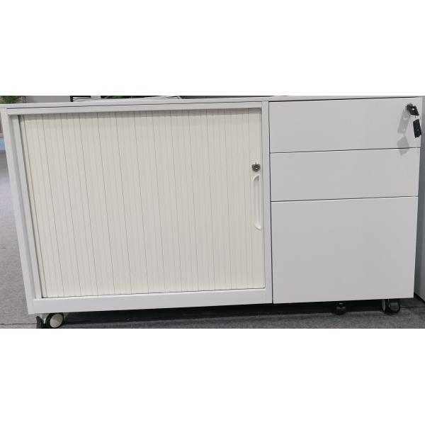 Left Sliding Door SPCC Mobile Office Filing Cabinet Right 3 Drawer