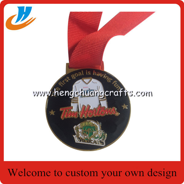 Gold silver copper metal medals,award sports medals with ribbon