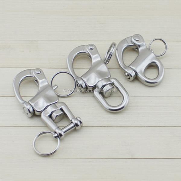 Silver Marine Quick Release Swivel Eye Snap Shackle for Smooth Lifting and Connecting