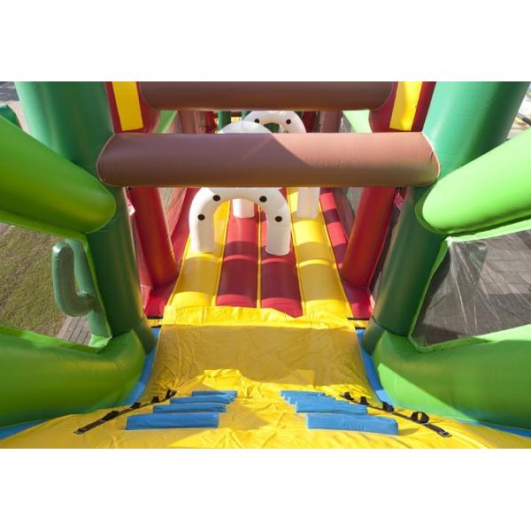 Customized Cow Boy Run Huge Inflatable Obstacle Course For Teenagers