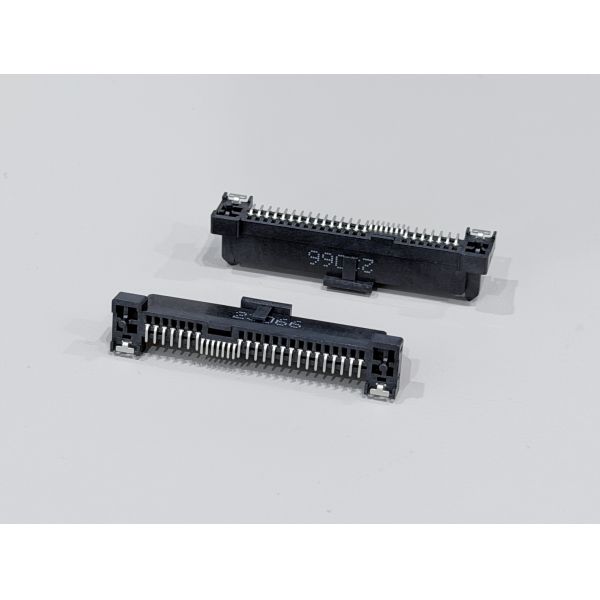 SAS 29P Female Connector, SMT, Gold-Plated 30U", High Durability for Data and Power Transmission, RoHS Compliant