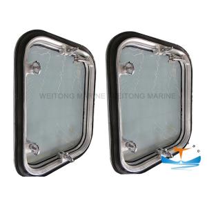 China Aluminum Rectangular Porthole Window , Openable Side Scuttles On Ship wholesale