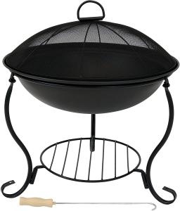 China Steel Brazier Bowl - Black Outdoor Wood Burning Fire Pit Wood Stove Patio Fireplace wholesale