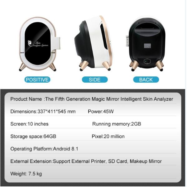 PDF Print +SD Card Save Skin Moisture Analyzer Fire Proof ABS Body Material
