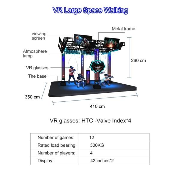 HTC VIVE Integrated VR Shooting Game Simulator Large Space Walking 4~6 Player