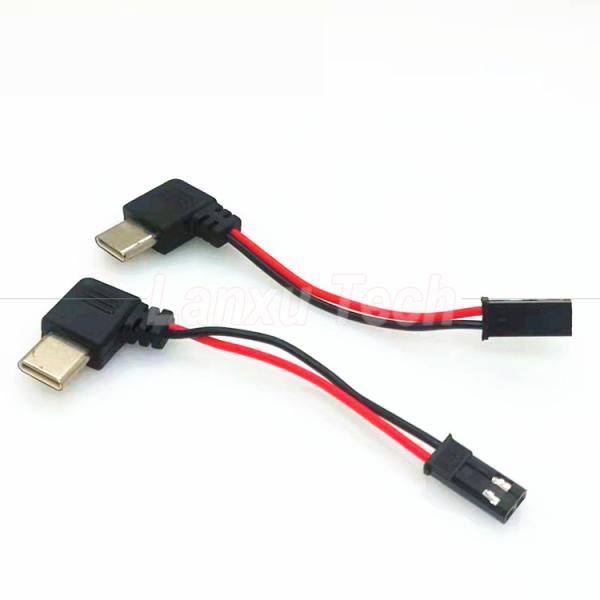 90 Degree Right Angle USB 8 Pin Micro Type C to JST SYP Connector Cable for Motorcycle Rider Magnetic Cell Phone Holder