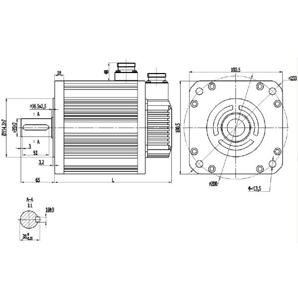 Great quality AC servo motor 180ST-M17215 2.7KW 1500RPM 17.2Nm