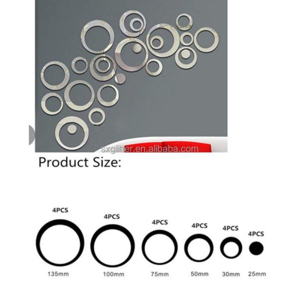 Echo-friendly and Kraft Sticker 3D Acrylic Three-dimensional Mirror Wall Stickers for Circular Home Decoration in Design