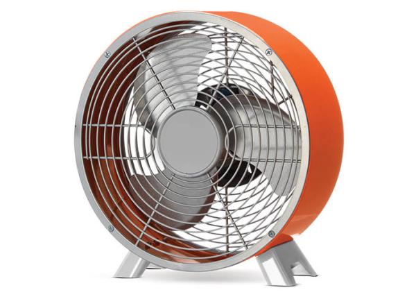 Quality Powerful Electric Alarm Clock Retro Table Fan 2 Speed With Handle for sale