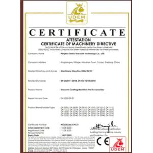 Hubei Lion King Vacuum Technology Co., Ltd. Certifications