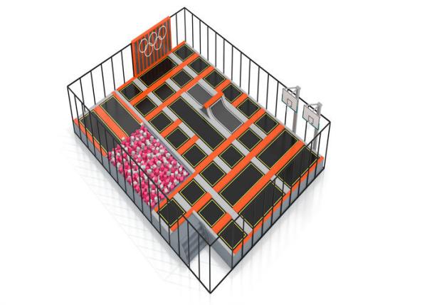 Quality Indoor Jump Zone Trampoline Customized Space With Big Foam Pit for sale