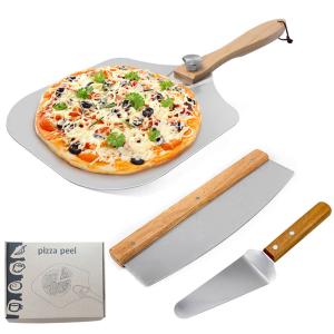 China 3PCS Pizza Peel Shovel Pizza Cutter Set wholesale