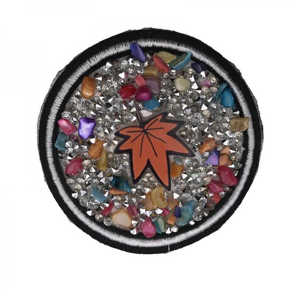 Quality Resin Rhinestone Patches For Jeans , Custom Shirt Patches Multi Color for sale