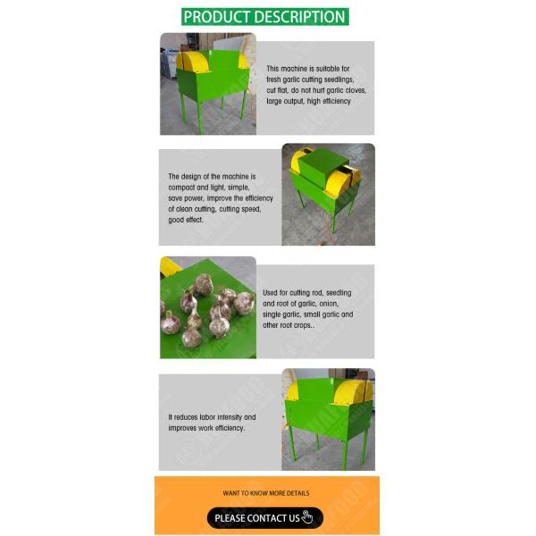 SUS304 Electric Fresh Garlic Root And Stem Cutting Machine Home Use garlic root cutter