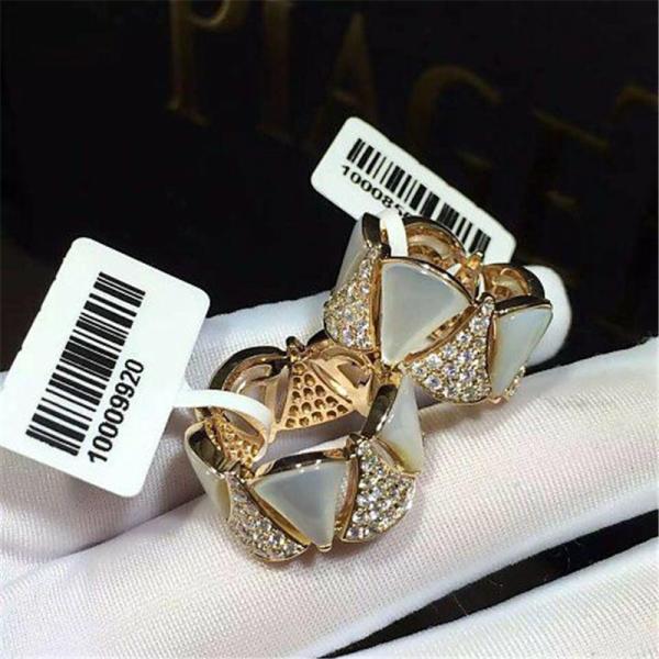 Luxury jewe factory divas' dream series ring 18k white gold yellow gold rose gold diamond fritillaria ring