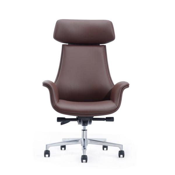 Quality Brown Ergonomic Lifting Chair Swivel Leather Recliner Chair for sale