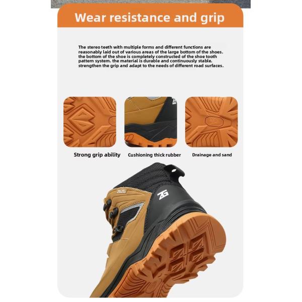 Brown / Green / Black OEM Security Work Boots Microfiber Leather Steel Toe Kevlar Midsole Work Shoes Rubber Sole