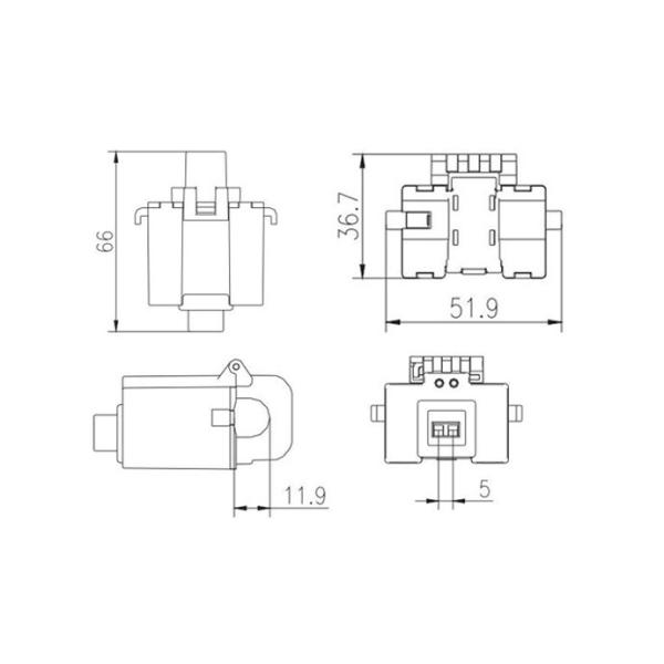 Mean to Measure Open Core CT M bus Leakage Current Clamp Sensor AC DC Current Sensor