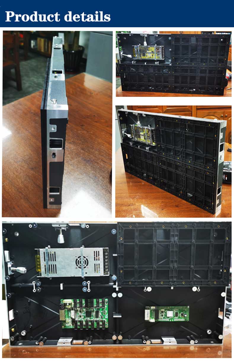 HD TV Indoor P1.8 P1.6 P1.5 P1.25 P2.5 640x360mm Indoor Die Cast Aluminum Cabinet Mobile Led Display Screen