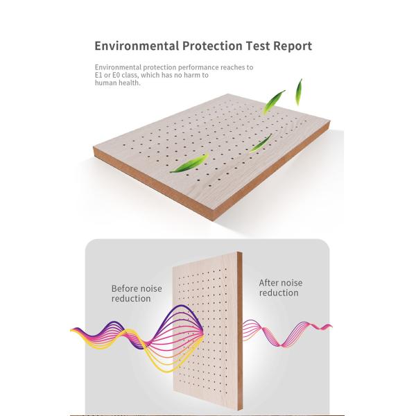 Great Sound Absorption Perforated Acoustic Wood Panels for House Decoration