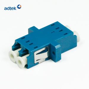 China Blue Fiber Optic Adapter Duplex LC Single Mode Flange wholesale