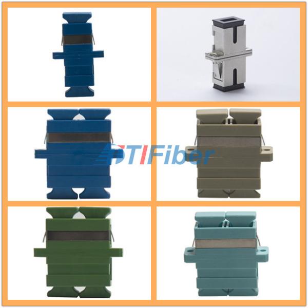 Telecom Blue Color Duplex LC Fiber Optic Adapter Ceramic Sleeve