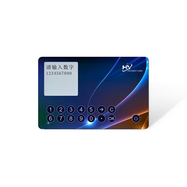Quality 1.4mm Thickness OTP Smart Card 1.54" Screen Digital Buttons Magnetic Suction for sale
