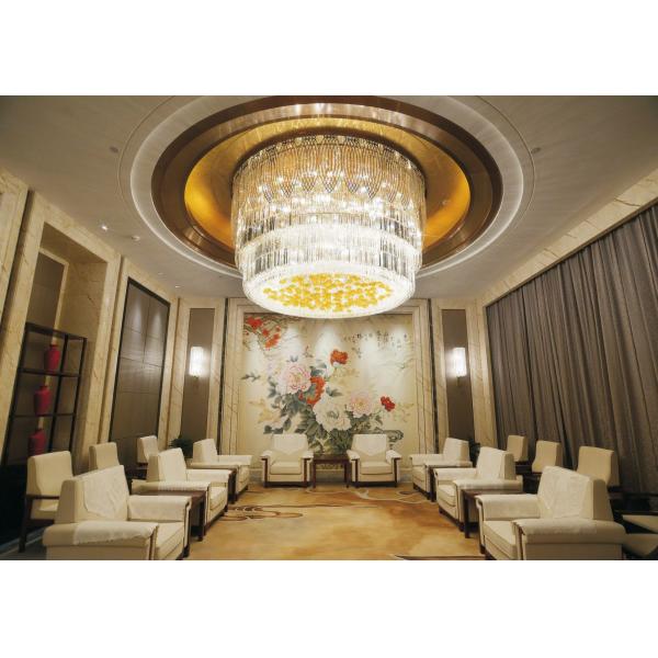 Customized Large Foyer Chandelier K9 Crystals Pendant Lighting Fixture Boat Style