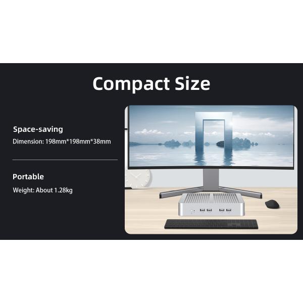 Windows 10 Mini PC with 8GB DDR3 RAM and Aluminium Alloy Chassis featuring Intel Celeron J1900