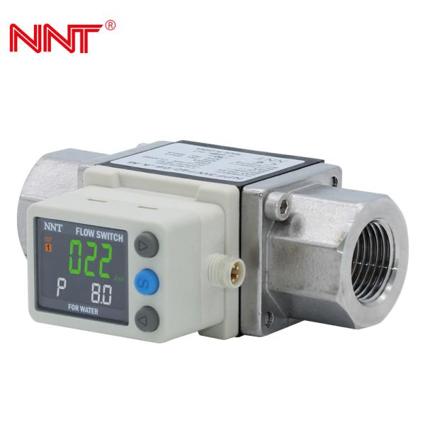 Quality 3 Color Digital Water Flow Meters 2 Display Water Flow Sensor 0 To 90°C Paddle Flow Switch Control for sale