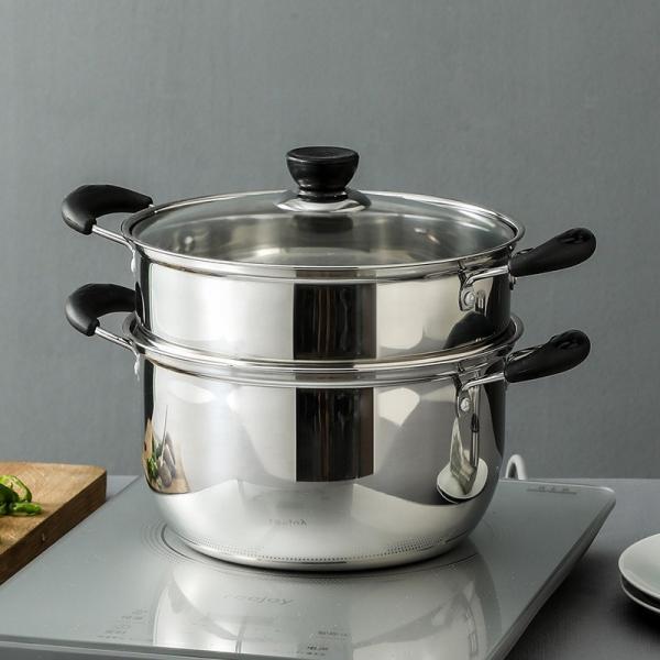 Quality Wholesale TOP Seller Cookware Silver Cooker Soup Pots Round Steamer Cooker Steam Cooking Pot For Kitchen for sale
