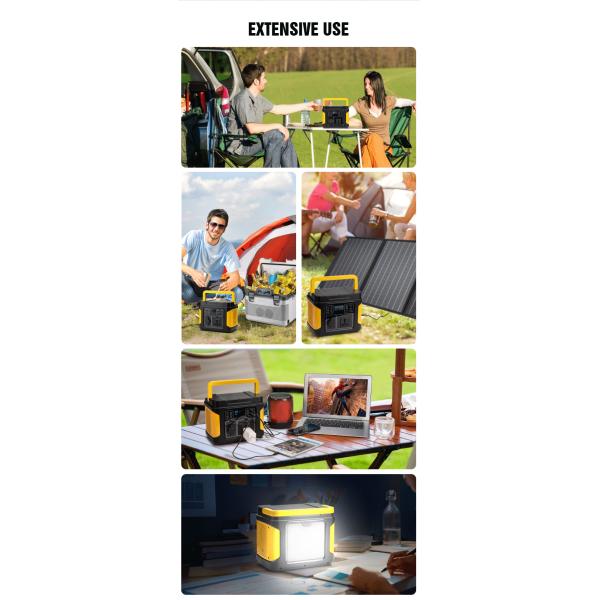 Portable Solar Power Station 110V / 220V Emergency Outdoor Generator For Camping