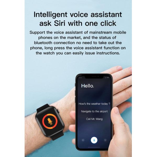 IWO 12 Smart Watch T500+Plus Bluetooth Call Music Smartwatch Fitness Tracker Heart Rate Monitor Wearable Devices Clocks