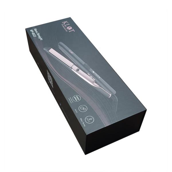 Luxury Magnetic Gift Boxes Recyclable Custom Gold Foil Packaging Box For Hair Styling Tools