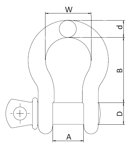 Stainless Steel M4 M5 Bow D Shackle