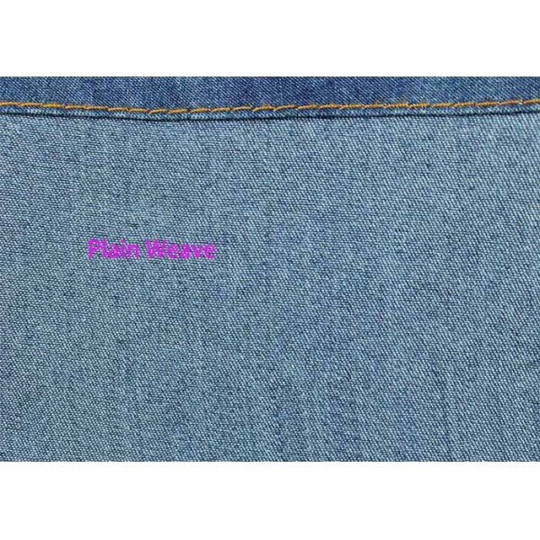 Blended SS Trouser Shirts Stretch Denim Material Bull Denim Fabric Plain Weave W060E