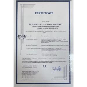 DOWELL INDUSTRY GROUP LIMITED Certifications
