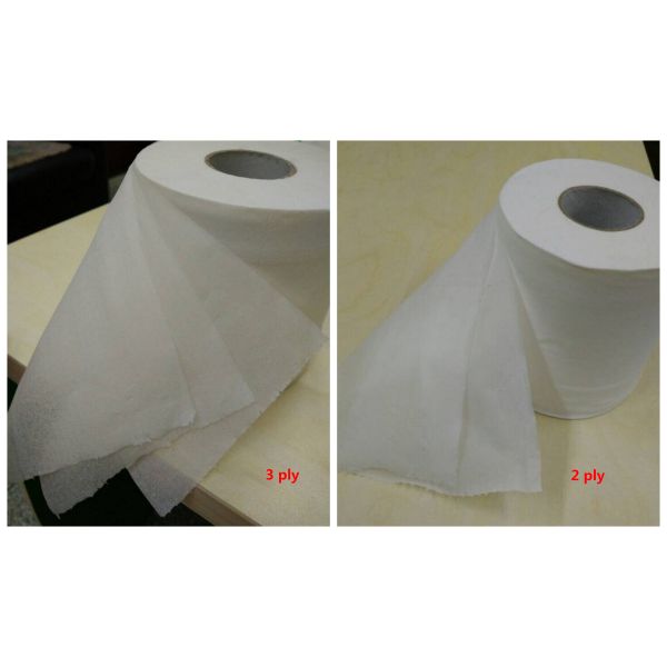 2 Ply Standard White Virgin Pulp Small Toilet Roll Bath Tissue